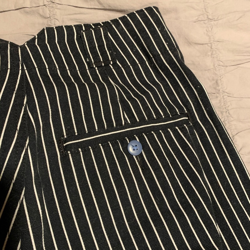 super comfy black and white stripe pants